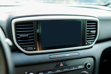 Blank isolated screen on car display