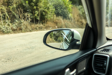 side rear-view mirror on a car