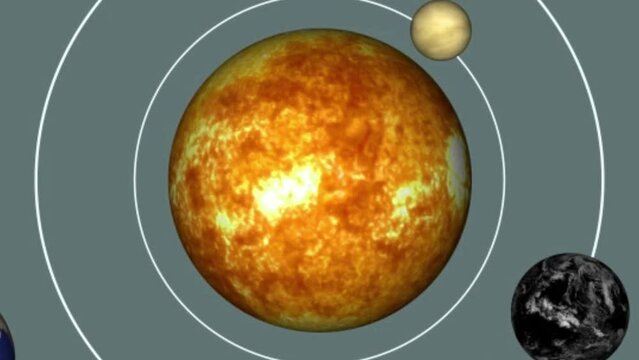 understanding solar system for kids. animated 2d solar system. learning solar system for child.