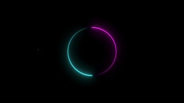 A colorful circle neon animation .circle frem icon