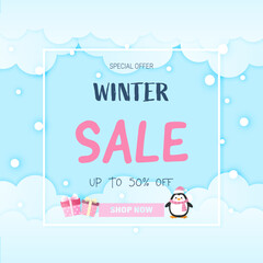 Winter sale banner