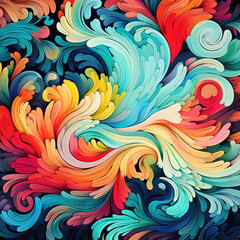 Fototapeta na wymiar Brightly colored contrasting pattern background