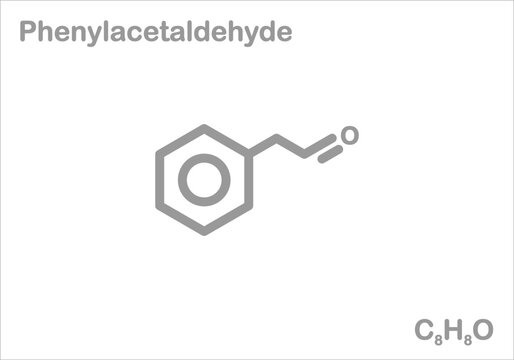 Phenylacetaldehyde. Simplified structural formula.