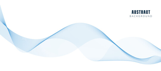 Modern vector background with blue wavy lines.