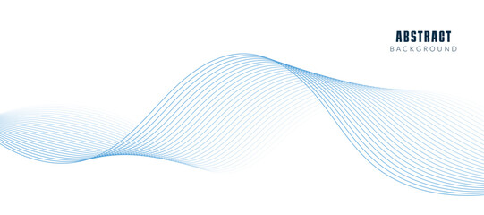 Modern vector background with blue wavy lines.
