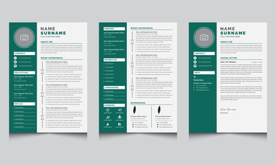 Creative Resume Layouts Side Color Design Template
