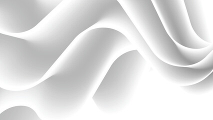 Abstract white fluid flow background with smooth line futuristic Geometric Textured intricate 3D wall Light wave White	