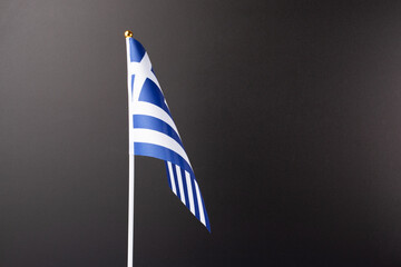 flag of Greece,  on the background of a school board, foreign Greek language school, education and...