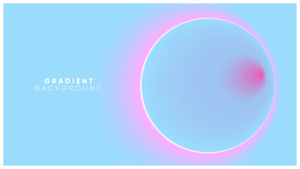 Soft Gradient Circle on Blue-Pink Background. Abstract Modern Design for Presentation, Wallpaper, and Digital Projects