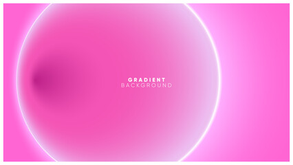 Pink Neon Glow Banner Background. Serene Radiant Halo in Elegant Space Design. Horizontal Header for Business Presentation and Gentle Announcement. Trendy Vector Illustration Concept.