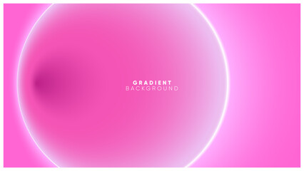 Obraz premium Pink Neon Glow Banner Background. Serene Radiant Halo in Elegant Space Design. Horizontal Header for Business Presentation and Gentle Announcement. Trendy Vector Illustration Concept.