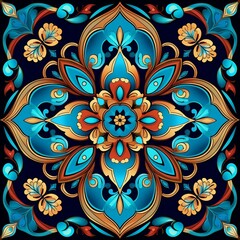 Fototapeta premium Contemporary Soft Textile Art Floral Seamless Pattern