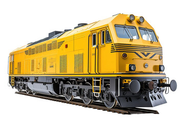 Fototapeta premium train locomotive isolated on a Transparent background. Generative AI