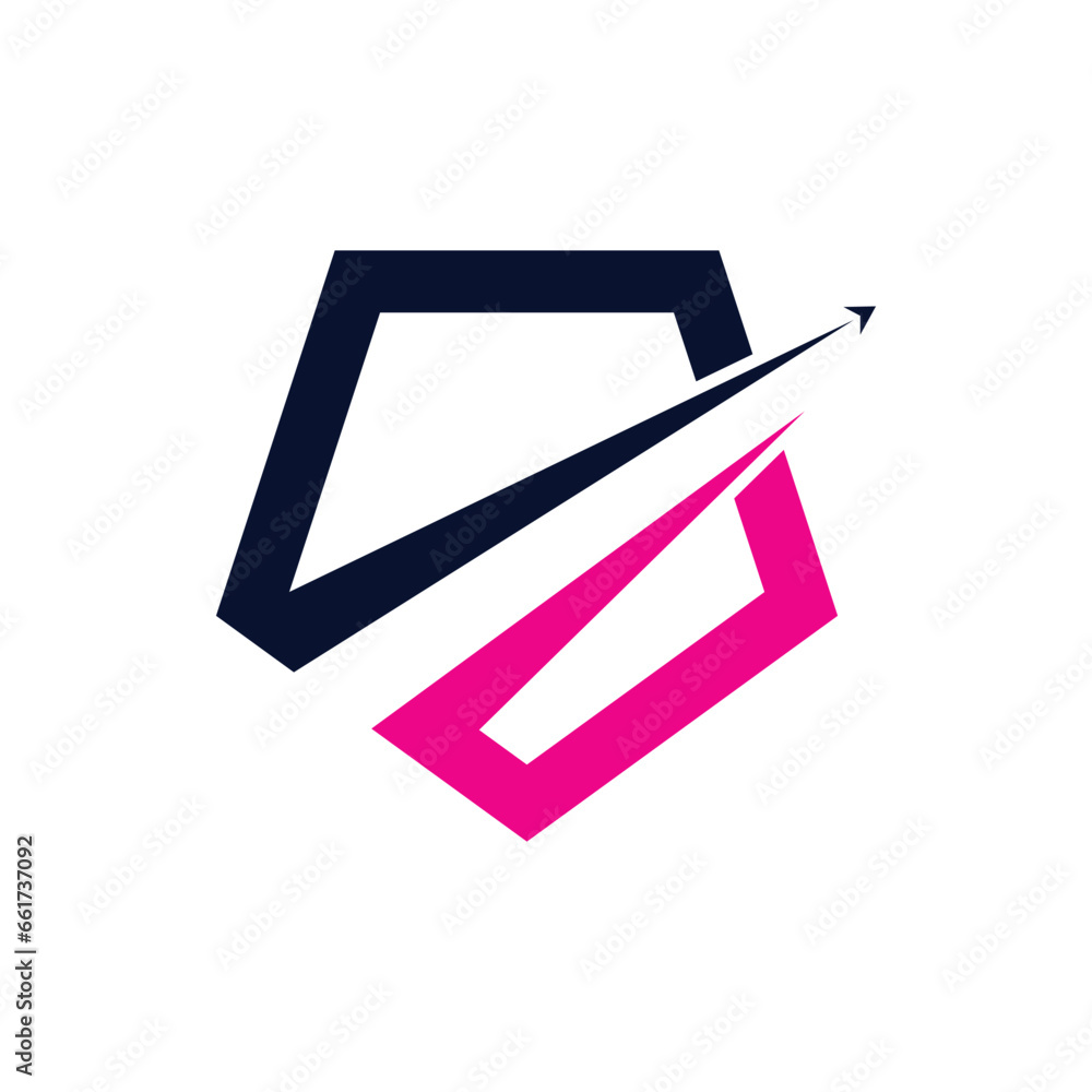 Poster business design element vector icon with unique shield concept