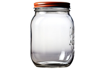 empty glass jar isolated on a Transparent background. Generative AI