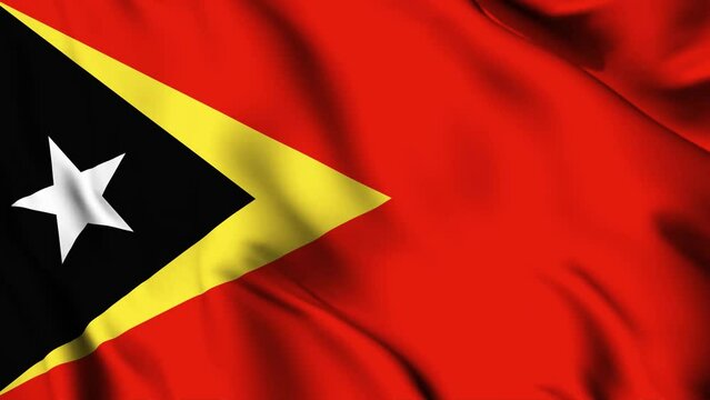 East Timor waving flag 4K animation video. East Timor waving flag seamless looping animation
