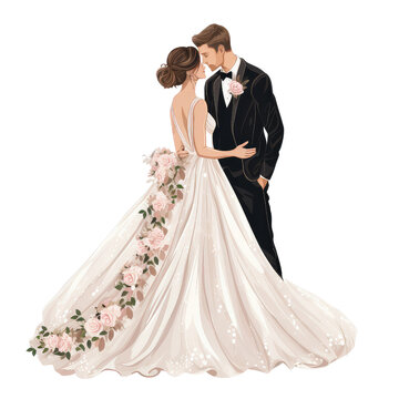 recommend clip art: Bride and Groom Wedding