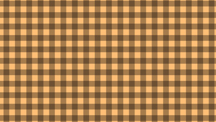 Orange and black plaid fabric texture as a background