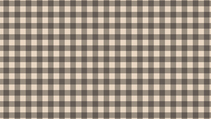 Beige and black plaid fabric texture as a background