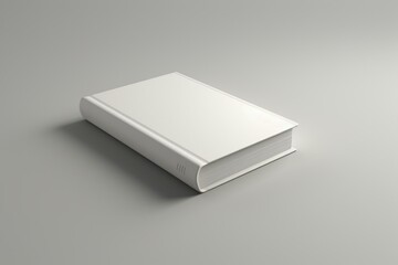 Blank book on neutral background. Rendered in 3D. Empty for your content. Generative AI