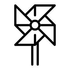 pinwheel line icon