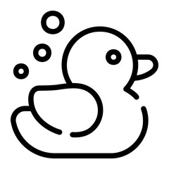 rubber duck line icon