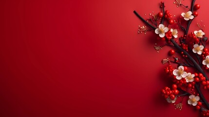 Chinese new year decoration celebration with copy space