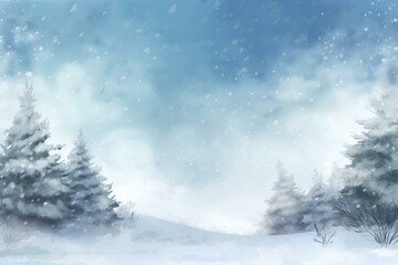 A snowy background. Generative AI