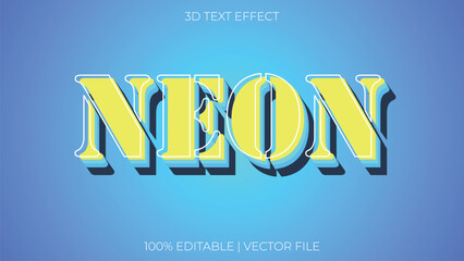 editable text effect with neon glow style template light glowing