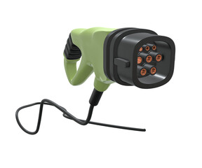 Green plug ,power charger, green color power charger plug for electric car idea  png.