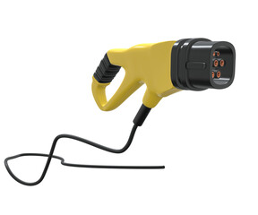 Yellow plug ,power charger, Yellow color power charger plug for electric car idea  png.