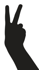 Vector silhouette of a hand on a white background, hand palm, hand silhouette, black flat hand vector illustration