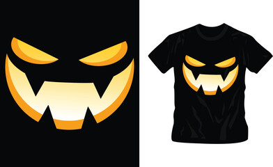 halloween scary spooky emoji t-shirt design