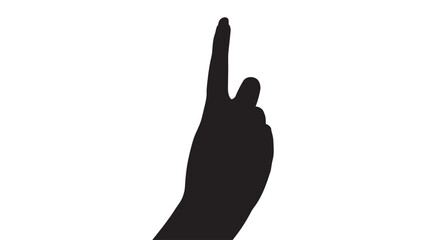 Vector silhouette of a hand on a white background, hand palm, hand silhouette, black flat hand vector illustration