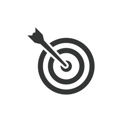 Business target icon on a transparent background