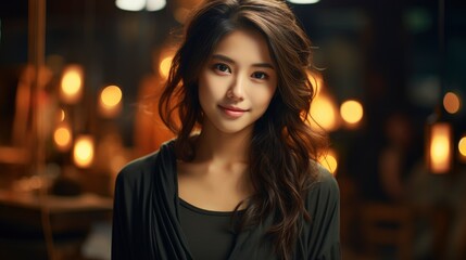 Obraz premium Portrait Young Asia Lady With Positive Expression Arm Cd0C39, Background Images , Hd Wallpapers, Background Image