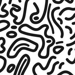 Abstract doodles design isolated on white, tropical tiles patternic design, wall decorations illustration, design for business card side view outline.