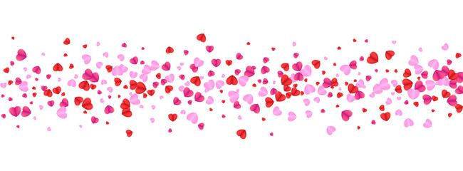 Fond Heart Background White Vector. Folded Pattern Confetti. Pink February Frame. Tender Heart Congratulation Illustration. Violet Honeymoon Texture.