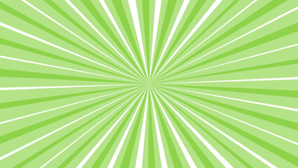 Fototapeta premium Green and white sunburst background