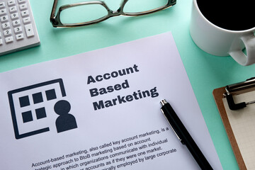 There is a desk there with dummy documents about Account Based Marketing.