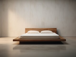 bed in the bedroom