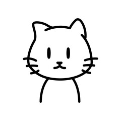 Cute cat. Minimalist cat drawing.