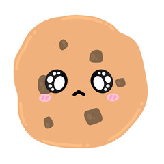Cute Chocolate Chip Cookie Mascot Character Kawaii Cartoon illustration Cute Cookie Kawaii Cookie Adorable Cookie