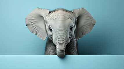 elephant and empty space