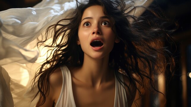 Close Up Amazed Brunette Asian Girl Drop Jaw Gazing, Background Images , Hd Wallpapers, Background Image