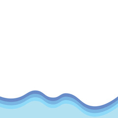 Naklejka premium Wave Footer
