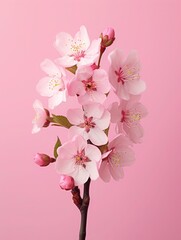 Fototapeta premium Pink cherry blossoms,pink sakura,beautiful cherry blossoms pastel pink background. Cherry blossoms are beautiful and pleasing to the eye. Makes you feel relaxed like you're in nature. Generative ai