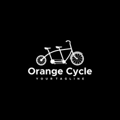 Orange Cycle Logo Sign Design