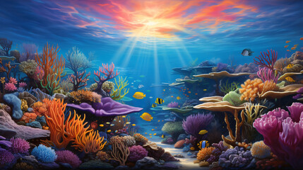 Obraz na płótnie Canvas Colorful reef landscape