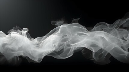 Fototapeta premium 3d white smoke object illustration with dark background